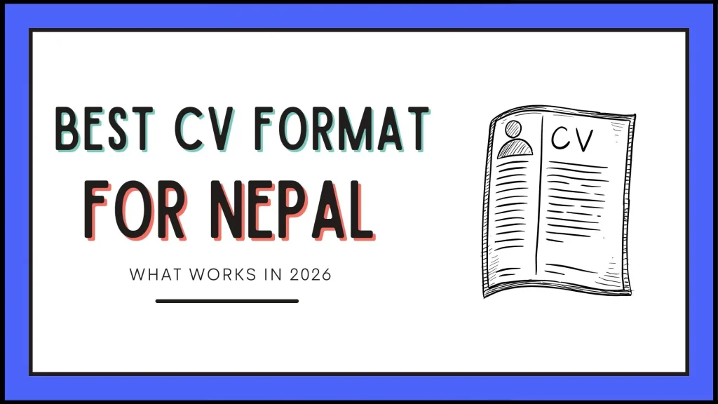 Graphics with text :Best CV format in Nepal.
