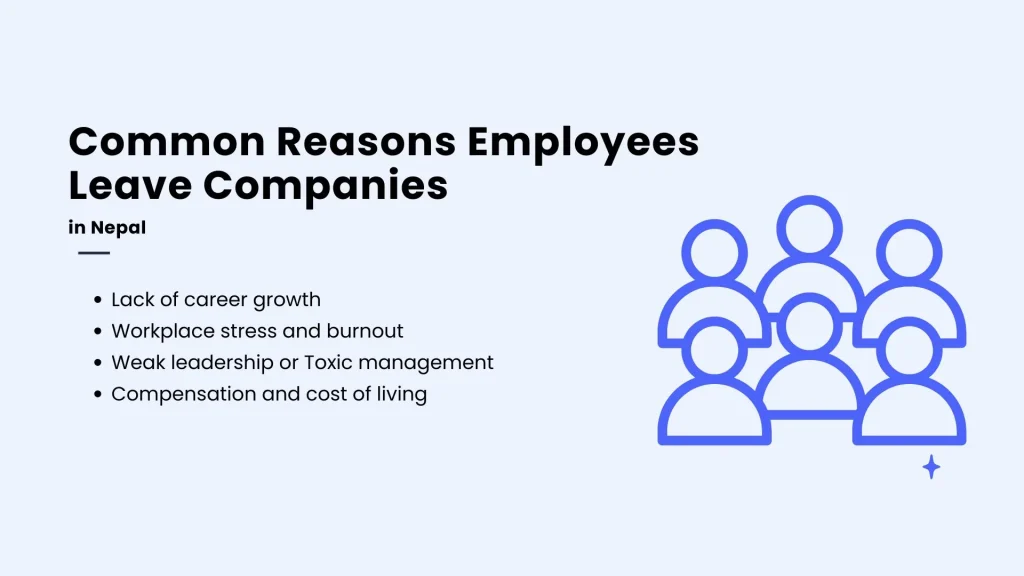 Common reasons employees leave in Nepal with four reasons listed