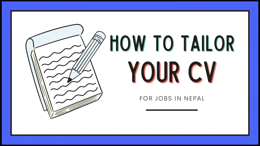 Graphics with text: How to make a CV for a job in Nepal