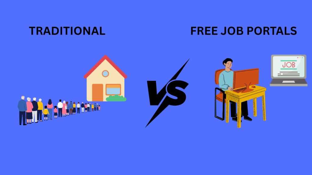 Line of applicants vs quick online job search.