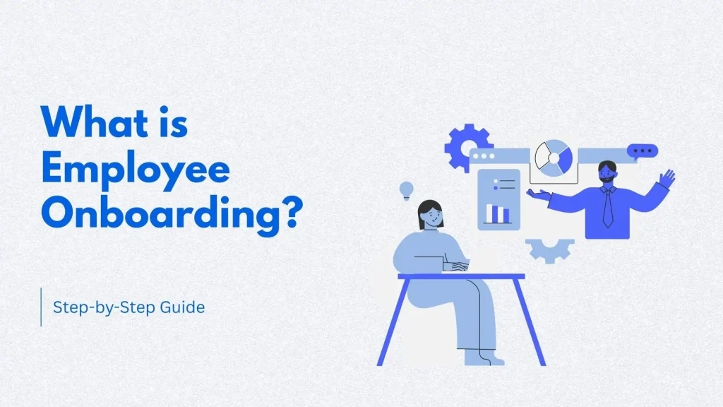 Graphics of on boarding process with text