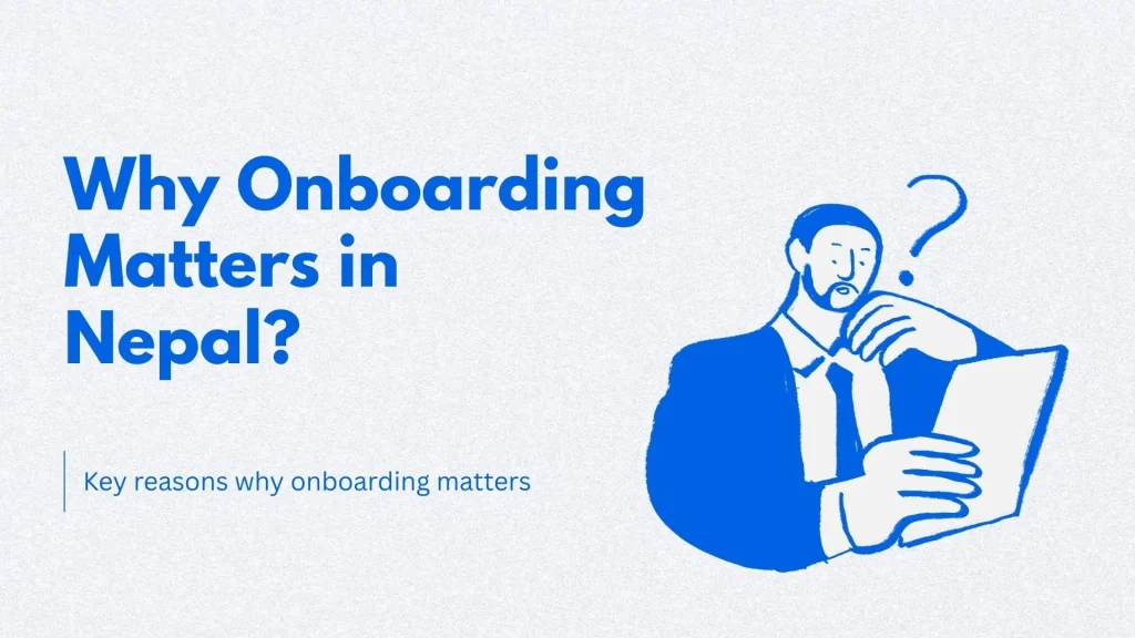 Illustration of new hire looking confused.