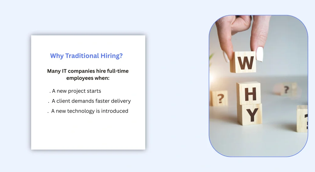 IT company facing problems with full-time traditional hiring and workforce inefficiency